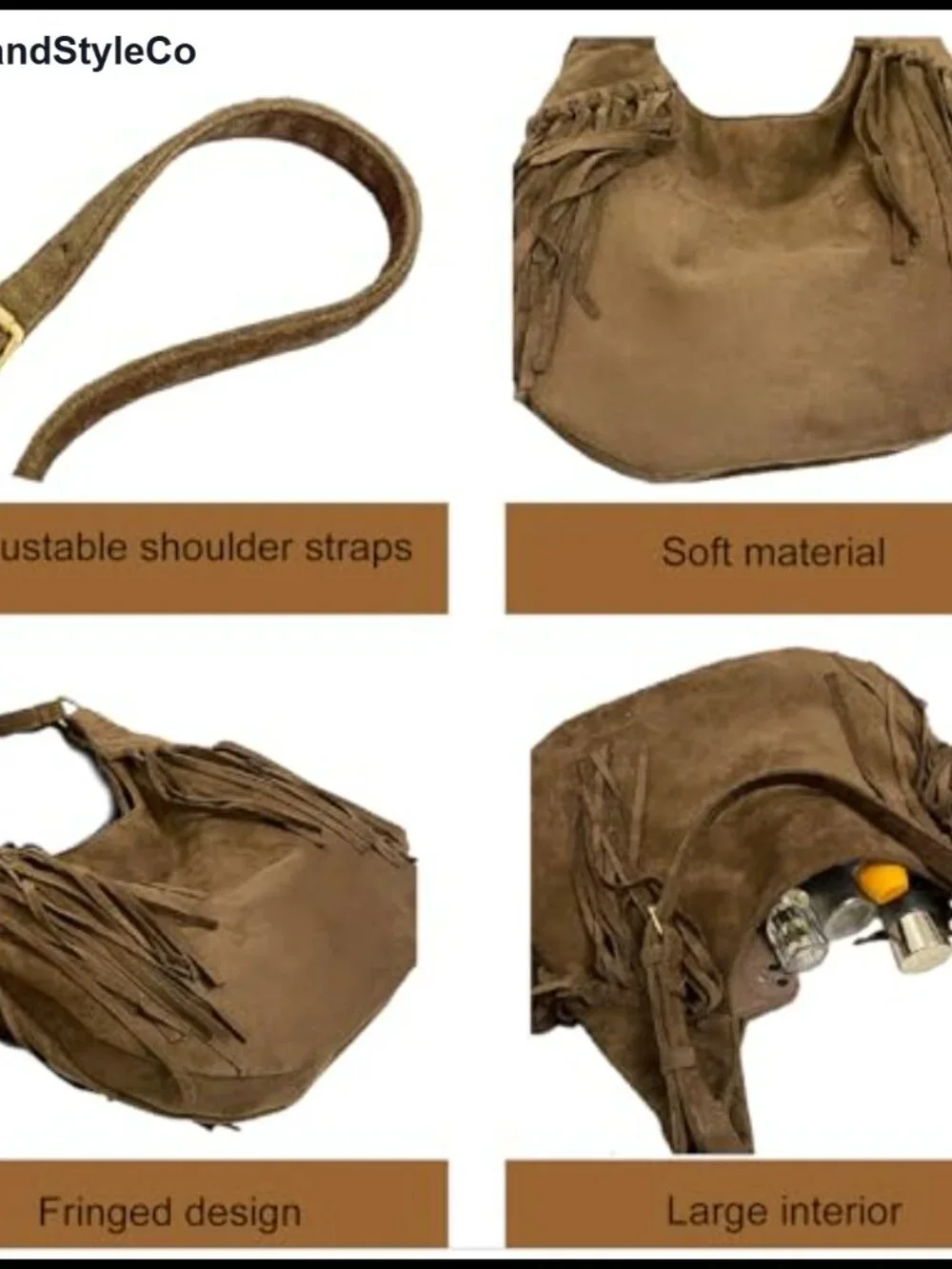 N/A suede shoulder